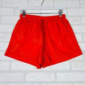 Outdoor Voices Relay Shorts Red Jacquard Bubble Pattern Womens Size S